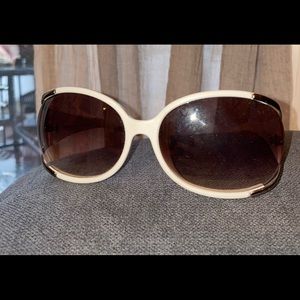 Authentic Cream with Gold Fendi emblem Sunglasses